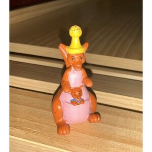 Disney Winnie Pooh Kanga Roo PVC Kangaroo Figure Cake Topper 3.4" Vintage 90s